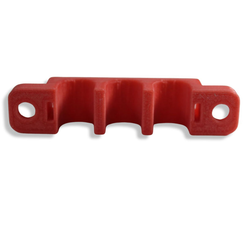 4 Gauge Cable Management Wire Comb Triple Slot Can Use w/ Cable Tie Red/Black