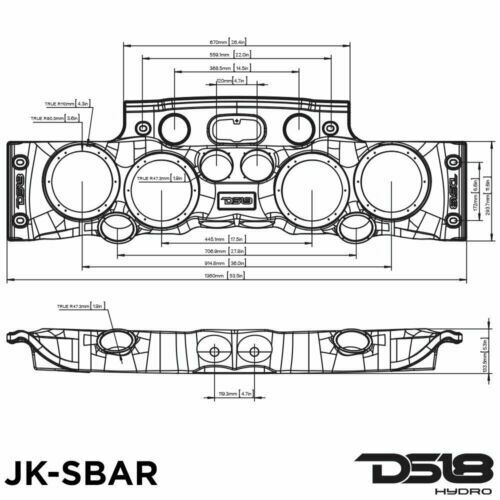 DS18 Jeep Wrangler Tactical Tan Camo Molded RGB LED Sound Bar JK JKU JK-SBAR/CM