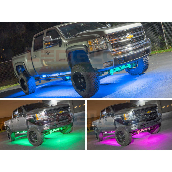 LEDGlow 10pc Million Color Bluetooth Truck Underglow and Interior Lighting Kit