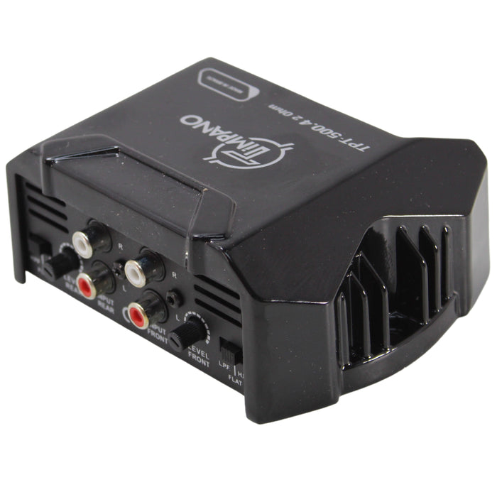 Timpano 500W 2-Ohm 4-Channel Class-D Compact Amplifier Black / TPT-500.4-2-BK