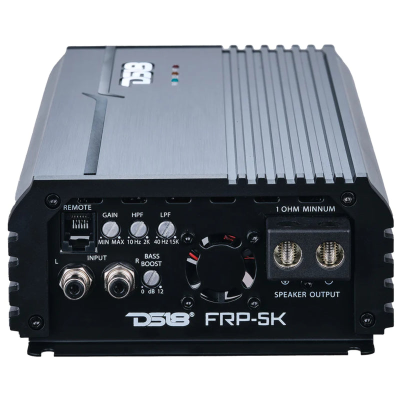 DS18 5000W 1-Ohm Full-Range Class-D Amplifiers FRP Monoblock Red/Blue/Titanium
