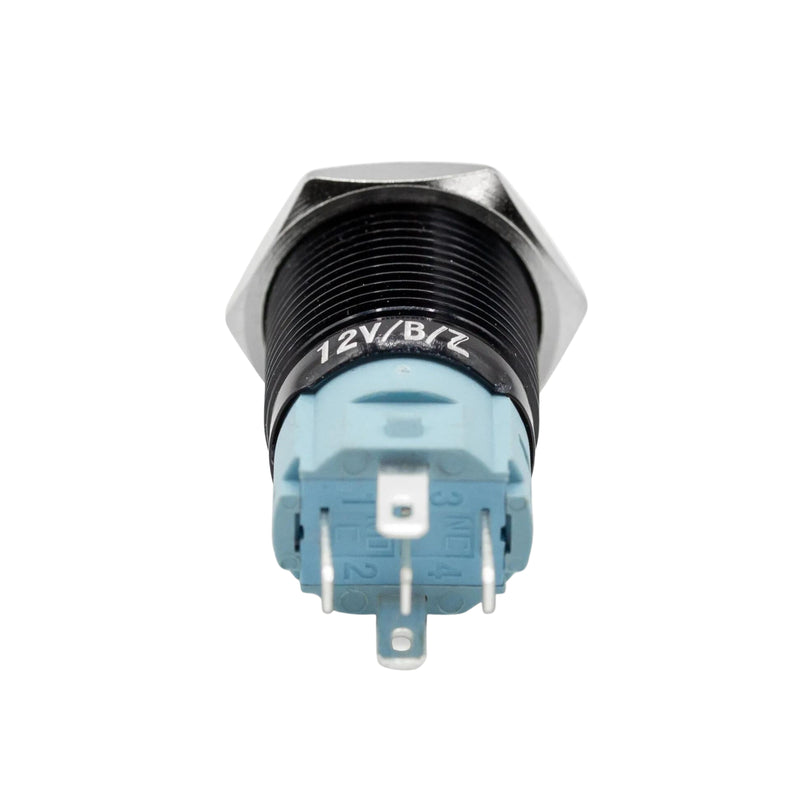 Sparked Innovation12V black ring light SPDT latching push-button switch