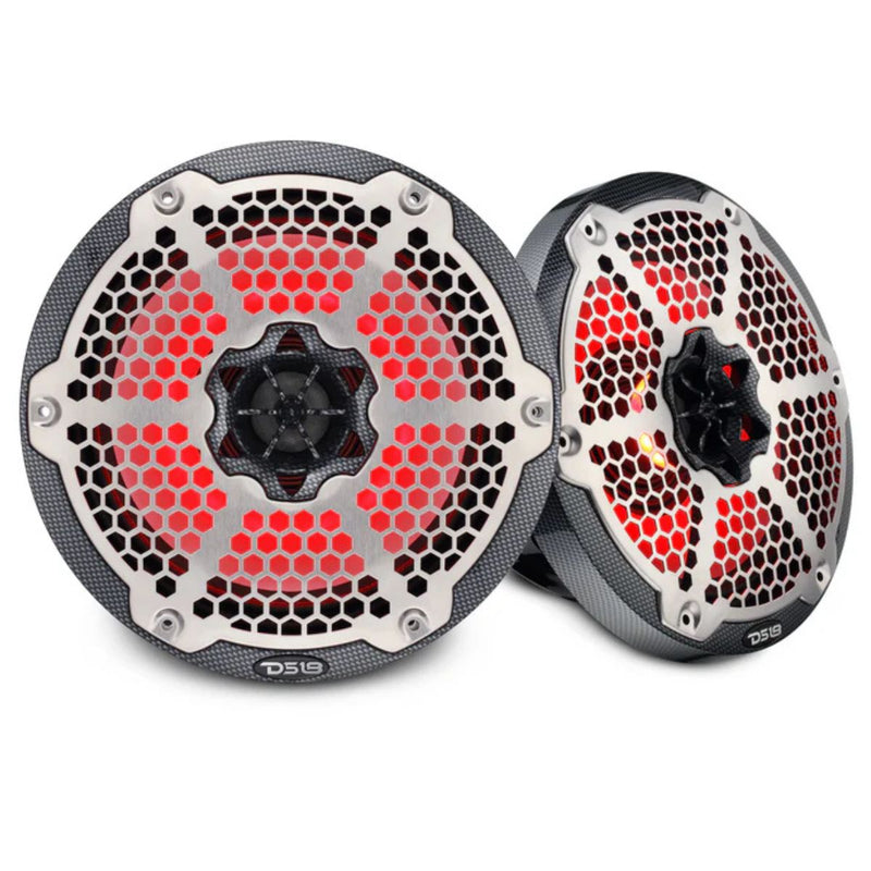10" 450 Watt RMS 4-Ohm NEO Marine 2-Way Hybrid Speaker with RGB LED DS18 CF-10MD