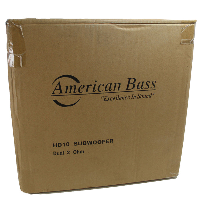 American Bass 10" Subwoofer HD Series 4000W Dual 2 Ohm Voice Coil HD-10-D2