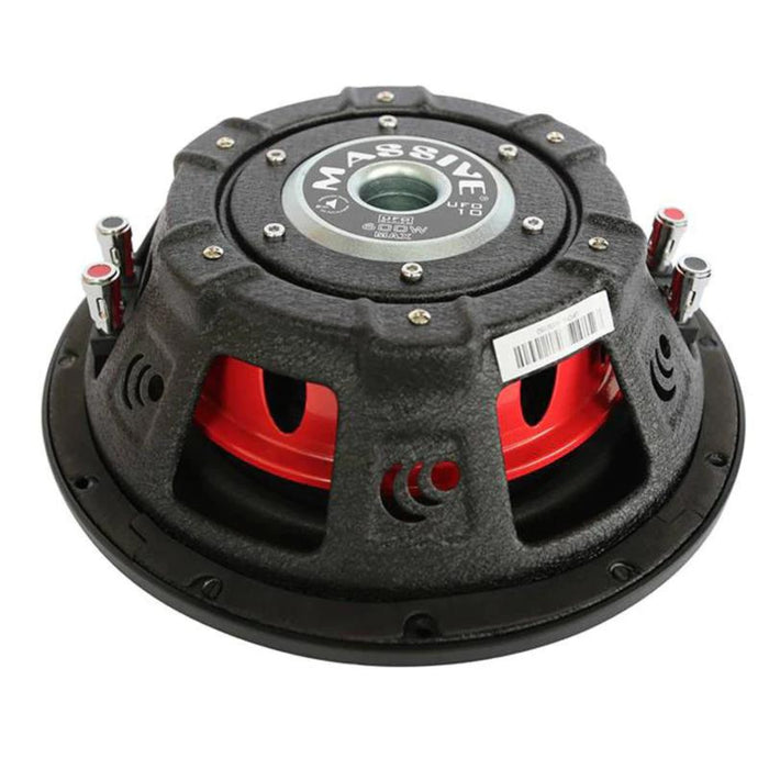 Massive Audio UFO10 10" 600 Watt Dual 4 Ohm Shallow Mount Subwoofer OPEN BOX