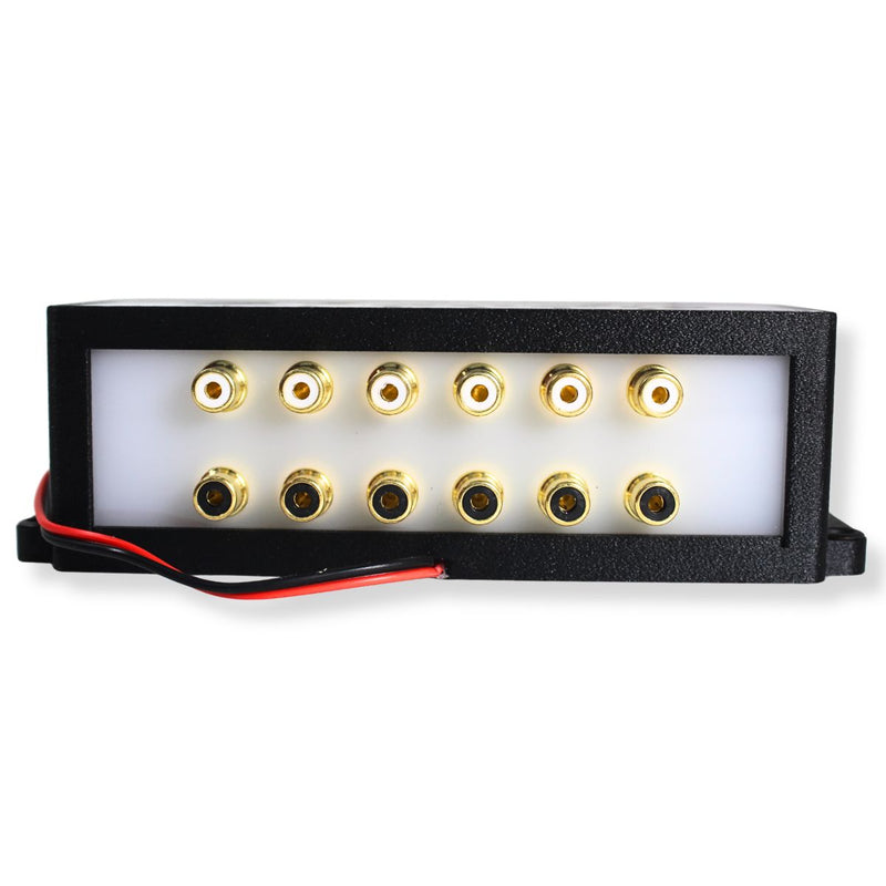 B2 Audio Cockbox 2x12 RCA Splitter Distribution Block w/ RGB LED Lights
