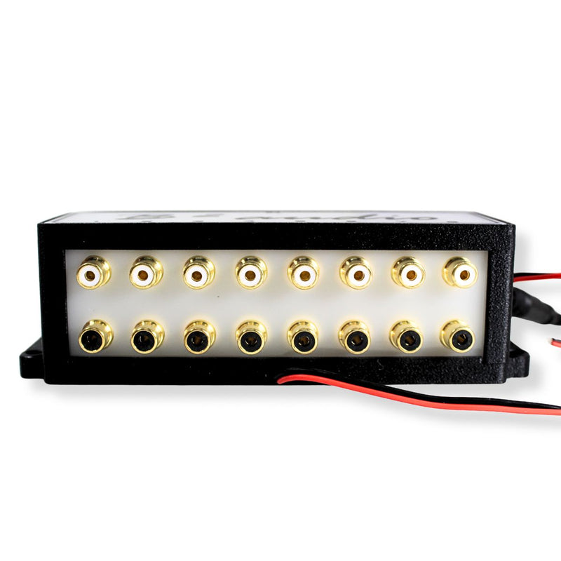 B2 Audio Cockbox 1-to-8 Pair RCA Splitter Distribution Block w/ RGB LED Lights