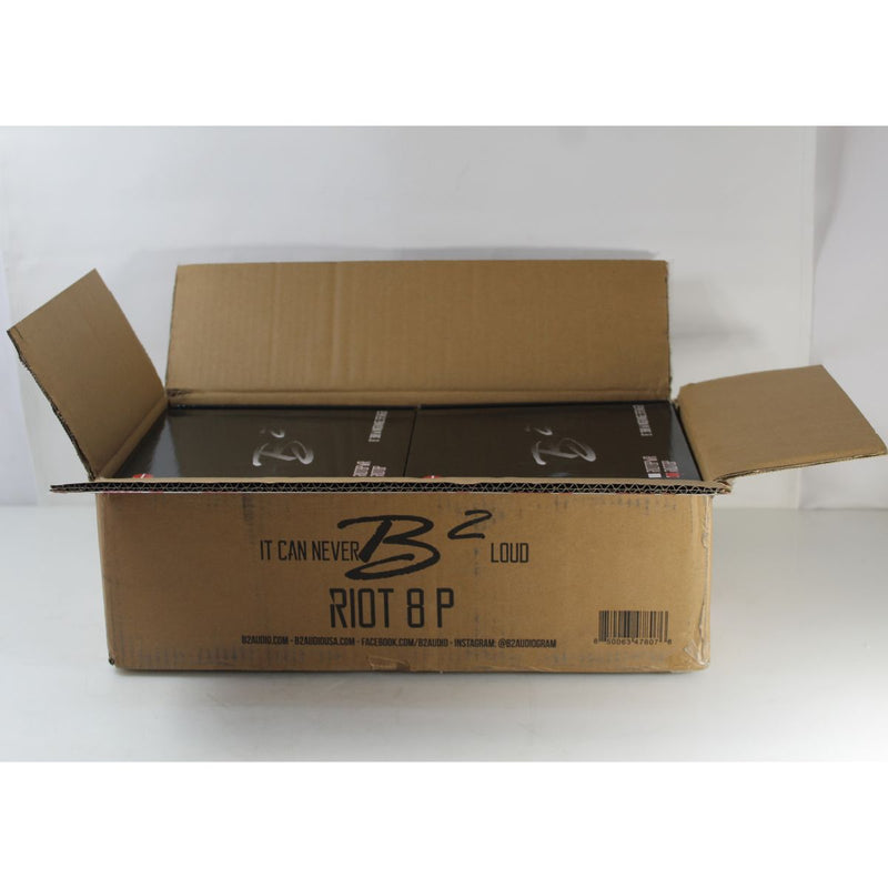 B2 Audio 4-Ohm 150W RMS Bullet Mid-Range RIOT 8" Speaker Pair B2-RIOT8P OPEN BOX