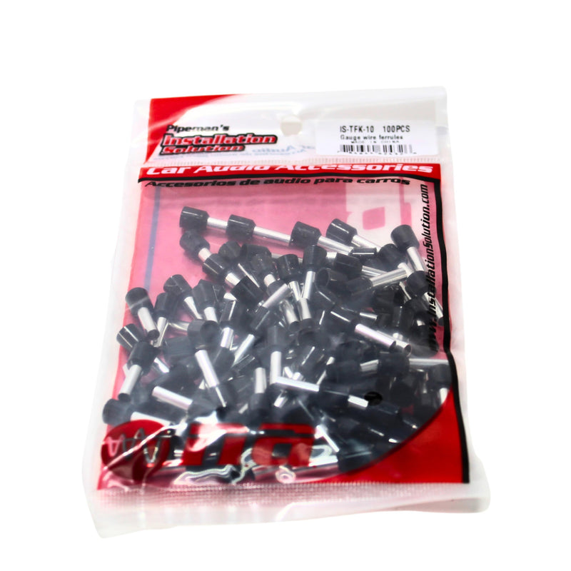 Audiopipe Installation Solution 100pk/BK 10 Gauge Wire Ferrules IS-TFK-10