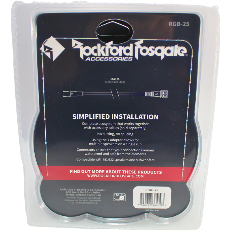 Rockford Fosgate 25FT Color Optix RGB Extension Marine Cable for PMX-RGB (Gen-2)