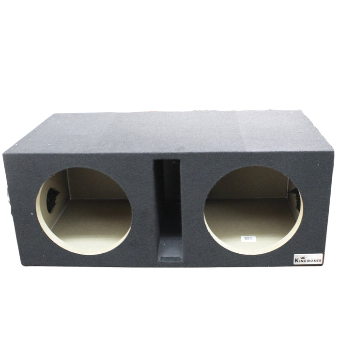 King Boxes 10" Dual Vented Carpeted Universal Subwoofer Box D10V