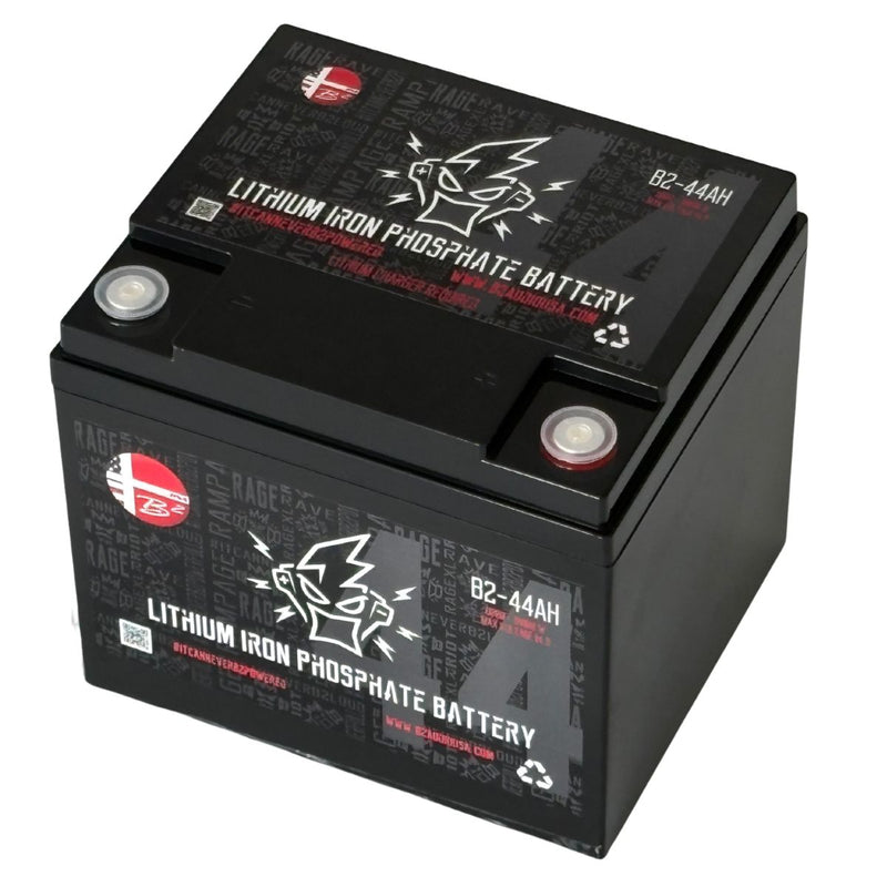 B2 Audio 44AH 12V Lithium Iron Phosphate Battery 5,000W Car Audio (LiFePO4)