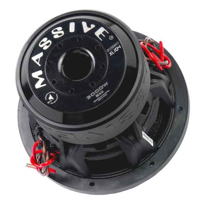 Massive Audio 10" 3000 Watt Subwoofer Dual 4 Ohm Competition SUMMOXL104