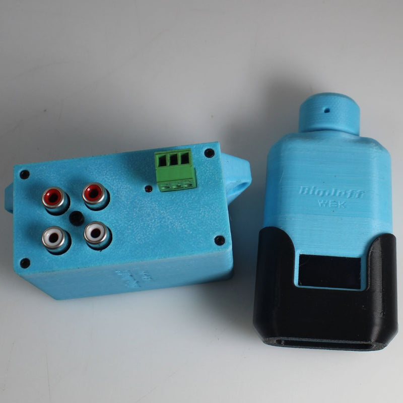 Wireless Bass Knob OLED Display RCA Attenuation & Volt Meter Light Blue OPEN BOX