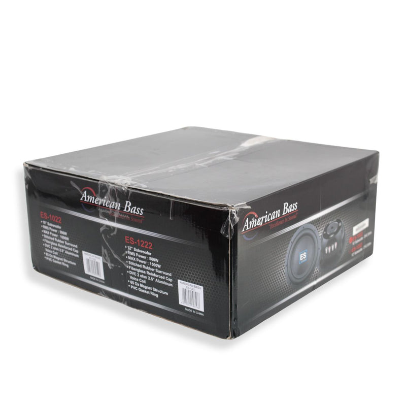 American Bass 10" Slim Subwoofer 2 Ohm DVC 500W RMS Pro Car Audio Bass ES-1022
