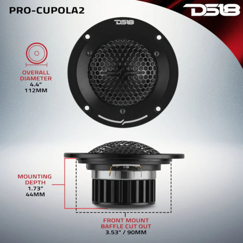 4" 200 Watt RMS 4 Ohm High End Soft Dome Neo Midrange Loudspeaker PRO-CUPOLA2