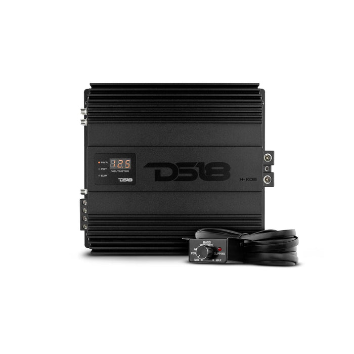 DS18 2500 Watt EXL-X12.4D Subwoofer H-KO2 2000 Watt Amplifier and Wiring Kit Combo