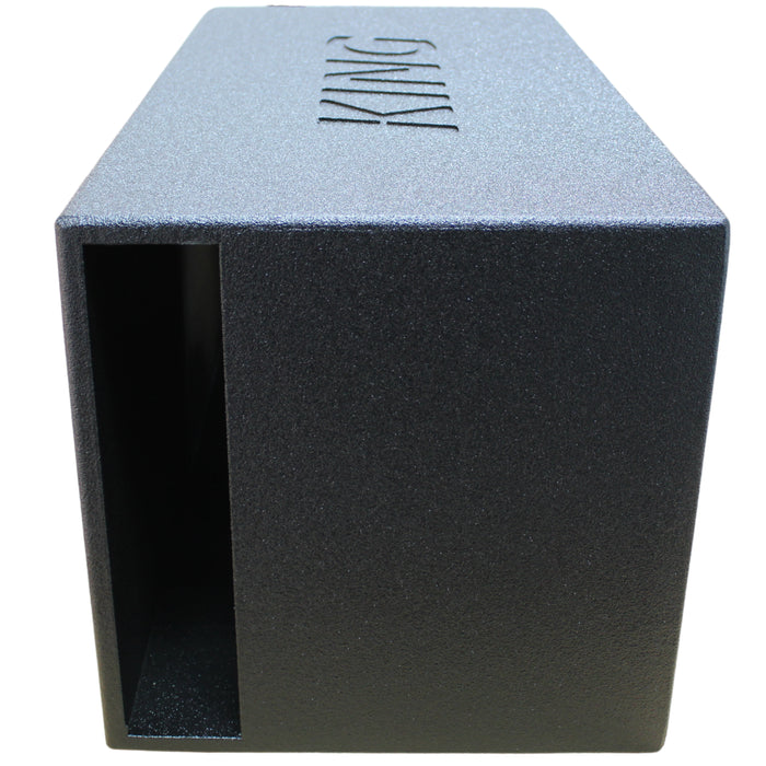 King Boxes 12" Single SPL Vented Sprayed Universal Subwoofer Box AK-12VLS