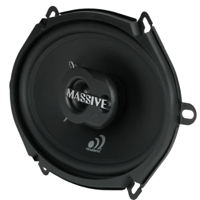 Massive Audio Pair of 5x7" 220W Peak 4-Ohm Coaxial Speakers MX57-V2