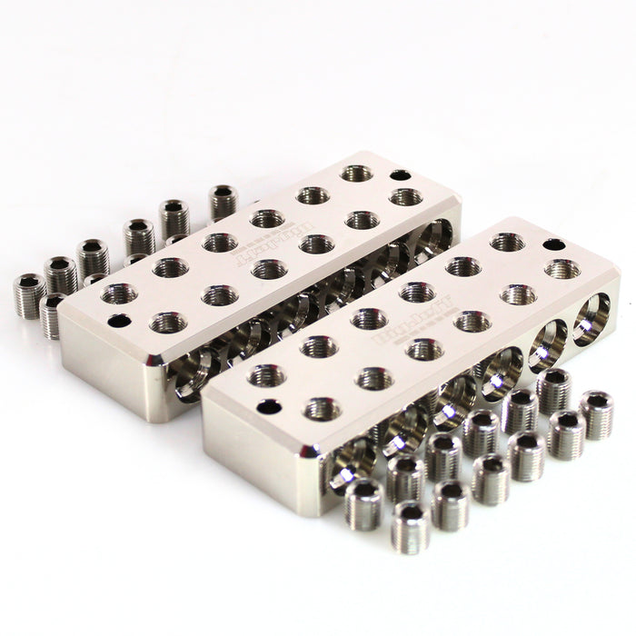 Big Jeff Audio 1/0 GA Aluminum 6 In - 6 Out Power/Ground Distribution Blocks