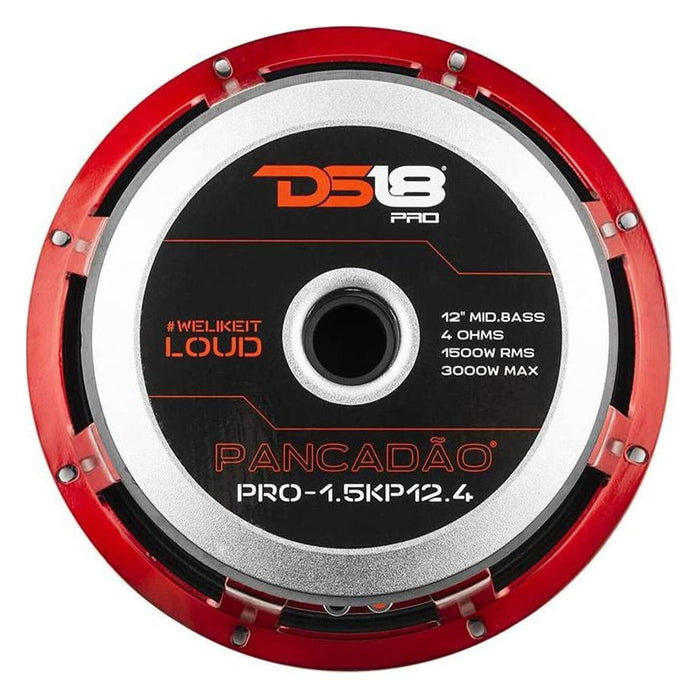 DS18 Car Audio 12" Mid-Bass Loudspeaker 3000 Watt 4 Ohm PANCADO PRO-1.5KP12.4