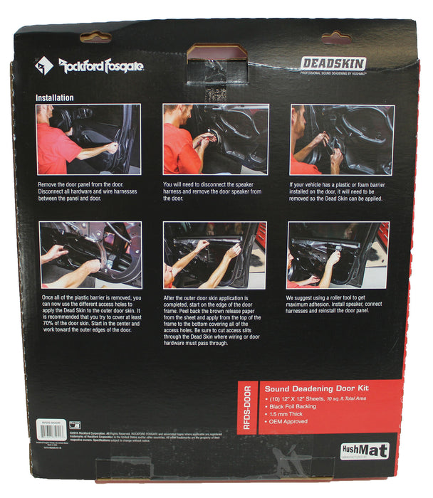 Rockford Fosgate 10 SQ FT Sound Deadening Door Kit for 2 Doors RFDS-DOOR