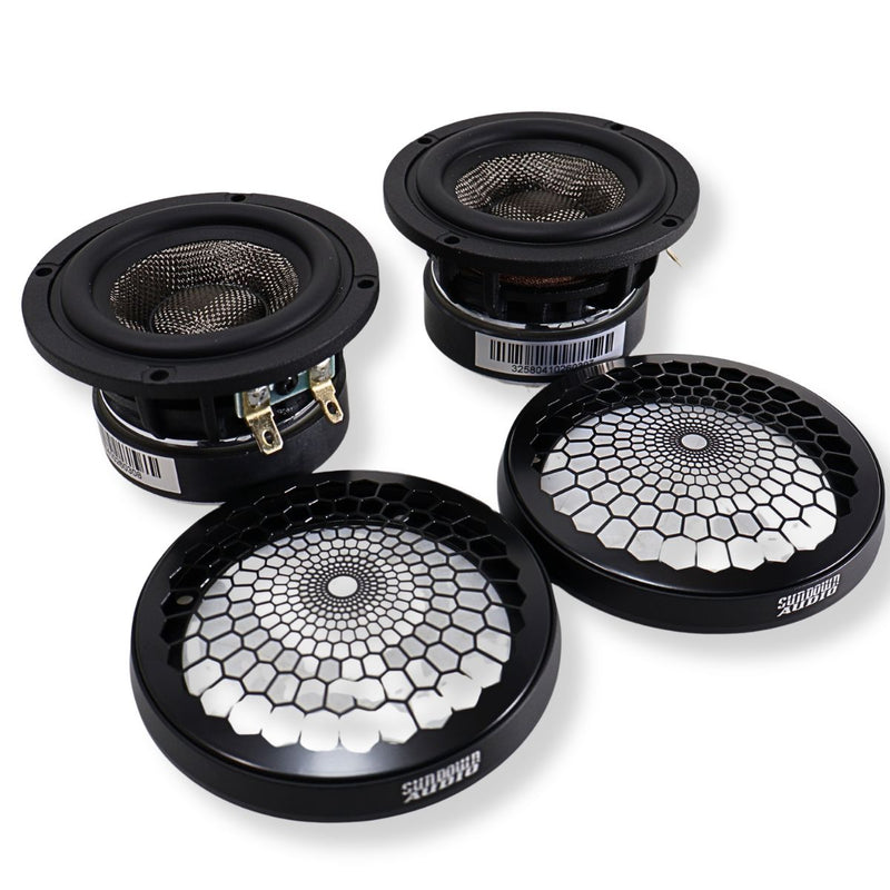 Pair of Sundown Audio 3" 4-Ohm 30W RMS Component Midrange Speakers SA Series V4