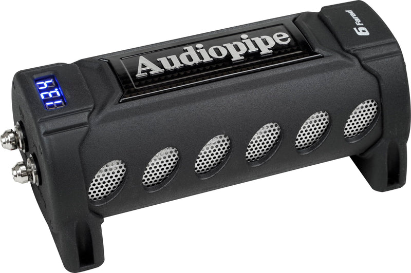 Audiopipe 6 Farad Capacitor w/ Digital Display & Status Indicator ACAP-D6000