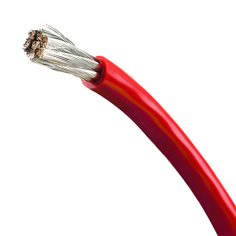 Audiopipe 4 GA OFC Tinned Marine Power/Ground Wire Red Lot Cut By The Foot
