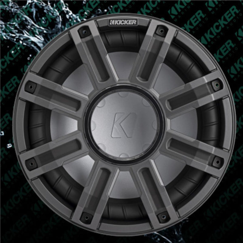12" 450 Watt RMS 4-Ohm free-air Marine Subwoofer with RGBW LEDs Kicker 51MWF124
