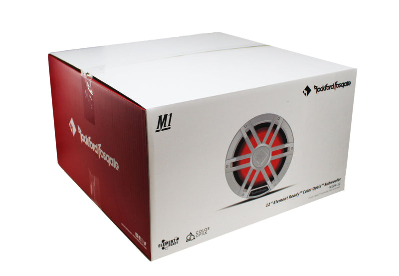 Rockford Fosgate 12" 1200 Watts 4 Ohm Switchable Marine Subwoofer M1D4-12