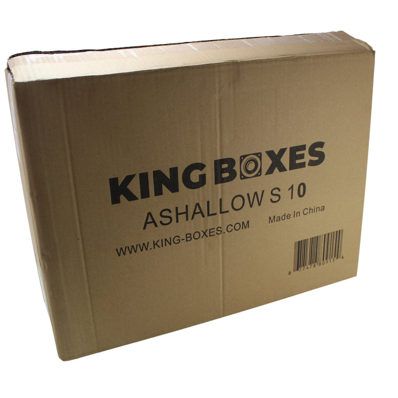 King Boxes 10 inch Single Shallow Sealed Speaker Enclosure Box KG-ASHALLOWS10