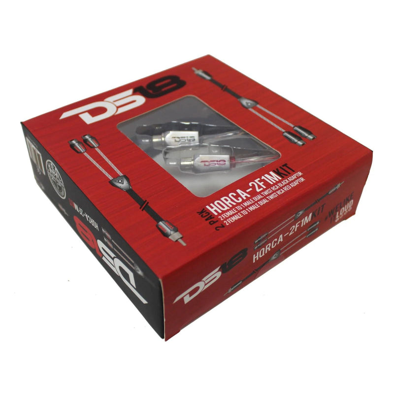 DS18 HQRCA2F1M RCA Audio Y Adapter 2 Female 1 Male Jack Splitter 2Pk