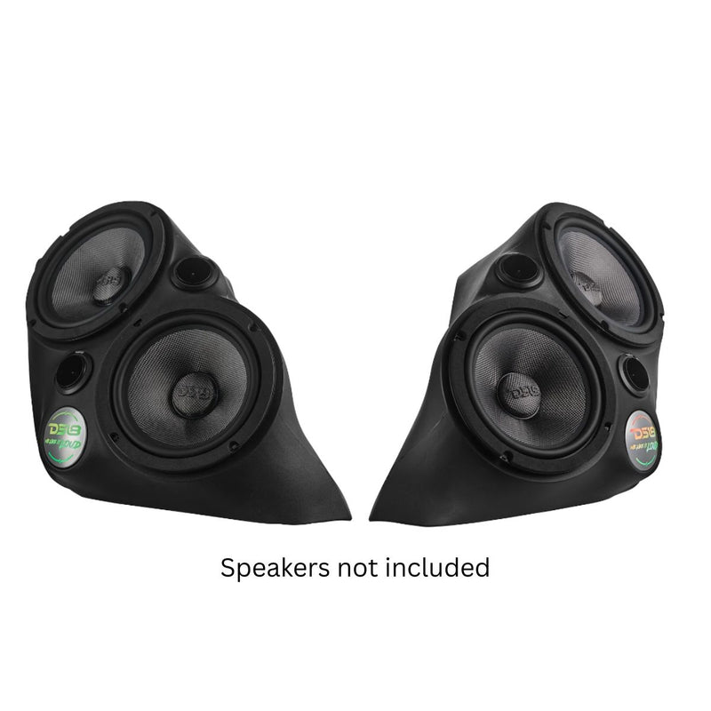 DS18 Polaris Slingshot Front Fender Dual 8" Speaker Pods w/ Digital LED Lighting