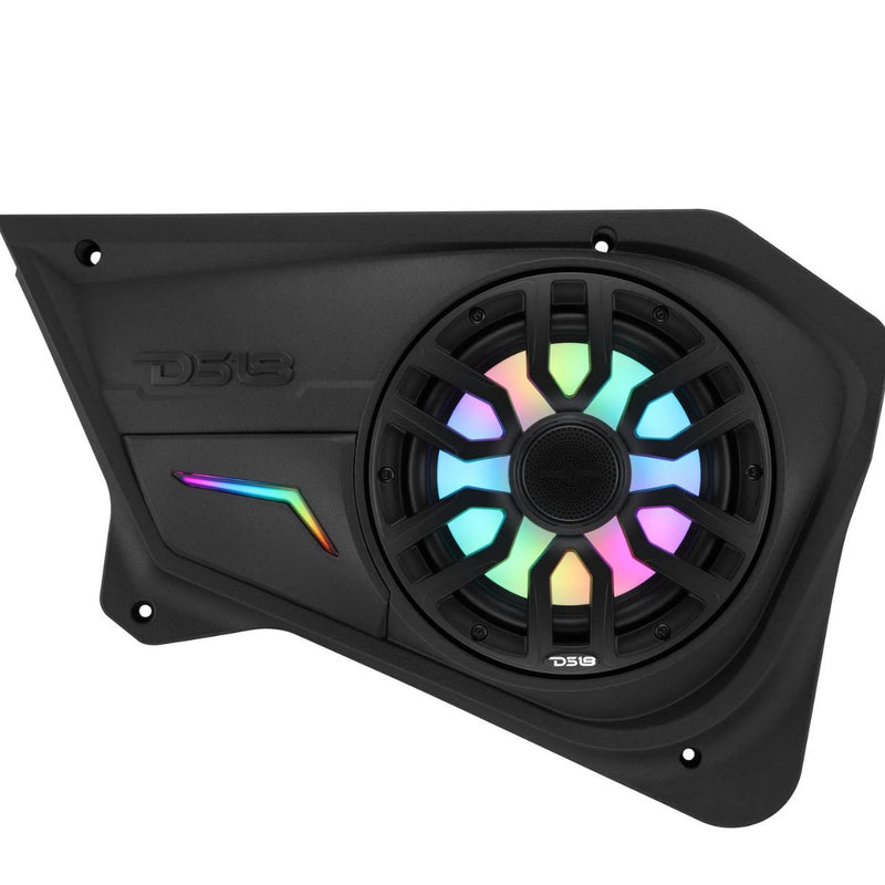 Polaris RZR-PRO Back Door Panels for 8” Speakers w/ Digital LED Lighting DS18