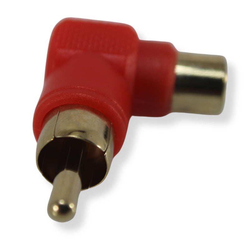 2 Pack Black-Red RCA Barrel Connectors Mini Right Angle Install Bay
