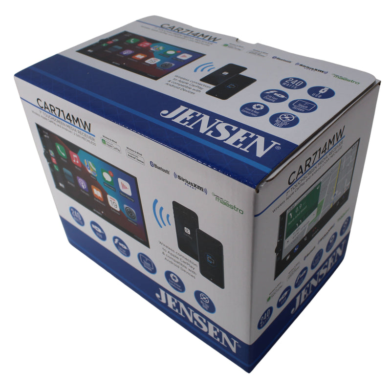 Jensen 7" Touchscreen Bluetooth Car Radio w/iDatalink Compatibility - CAR714MW