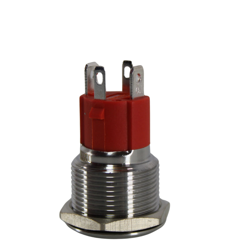 Blue and Red LED 15 Amp 12 Volt Momentary Push-Button Switch w/Rubber Grounding