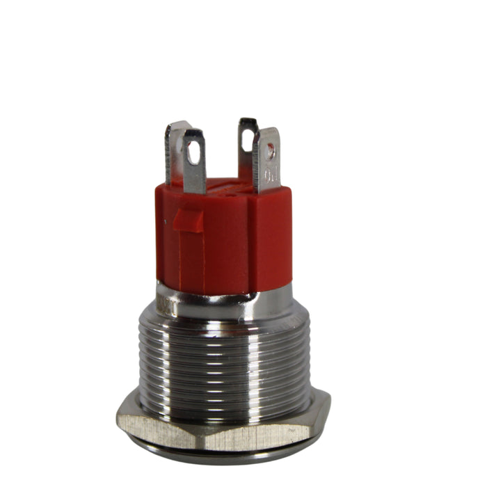 Blue and Red LED 15 Amp 12 Volt Momentary Push-Button Switch w/Rubber Grounding