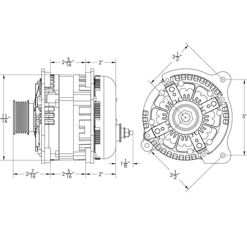 Mechman E-Series 370 Amp high Output Alternator For 1993-1998 Volkswagen Jetta