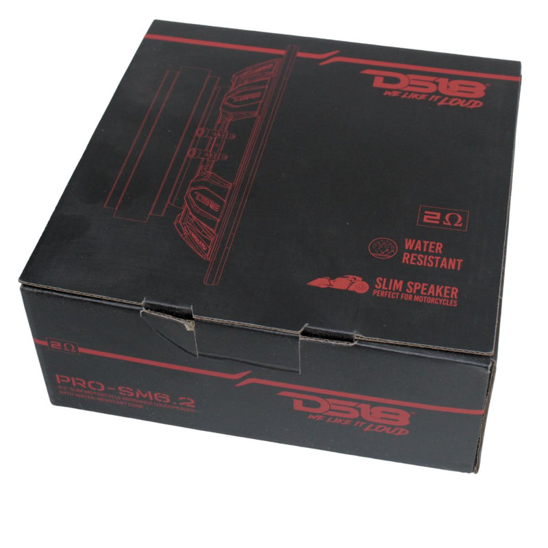 6.5" 200W RMS 2-Ohm Water Resistant Midrange Marine/Motorcycle Speaker DS18
