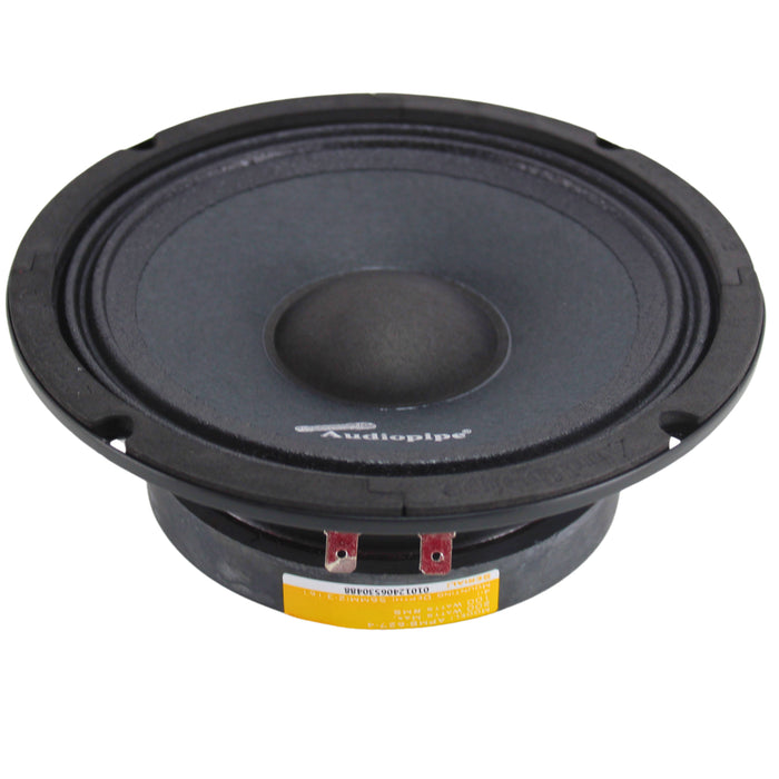 Audiopipe Pair of 6.5" 4-Ohm 100 Watt RMS Mid-range Loud Speaker APMB-627-4