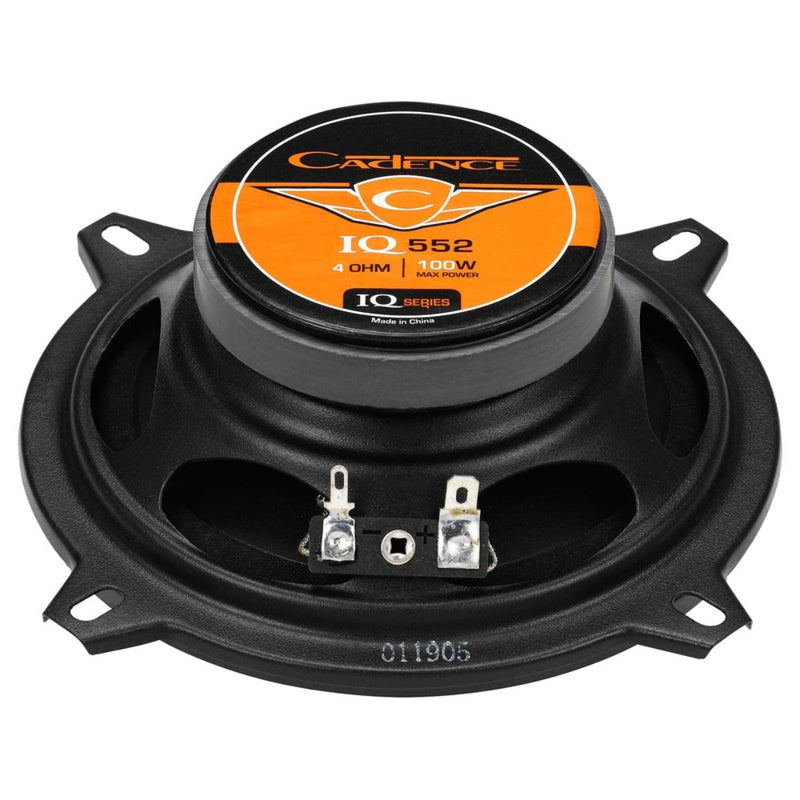 Cadence 5.25" 40 Watt RMS 4-Ohm 2-Way Coaxial Car Audio Speakers Pair IQ552GE