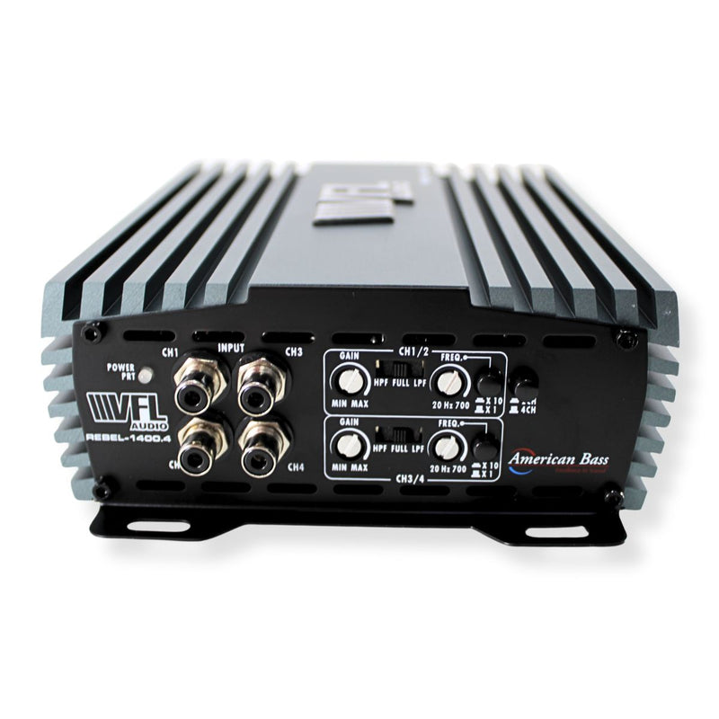 American Bass 1420 Watt 2-Ohm 4-Channel Class D Digital Amplifier REBEL-1400.4