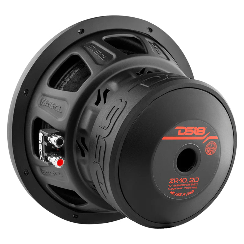 DS18 10" 700W RMS 2.5 Dual 2 Ohm Voice Coil Subwoofer ZR10.2D