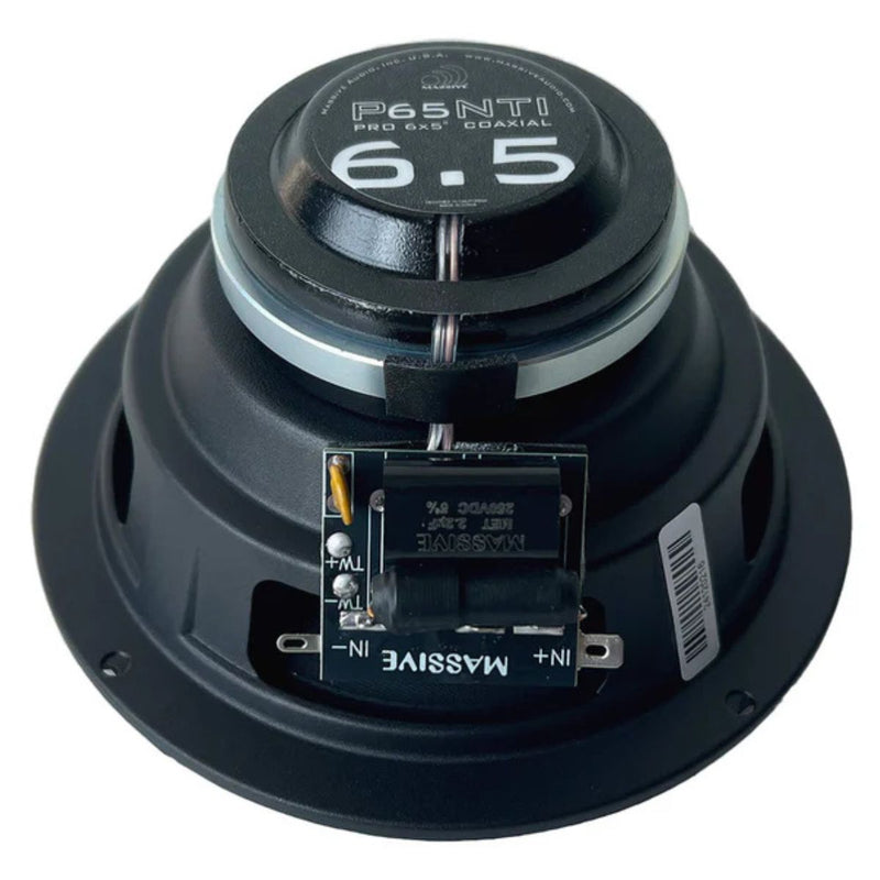 6.5" 140 Watt RMS 4 Ohm Mid-Bass Pro Audio Coaxial Speaker Massive Audio P65NTI