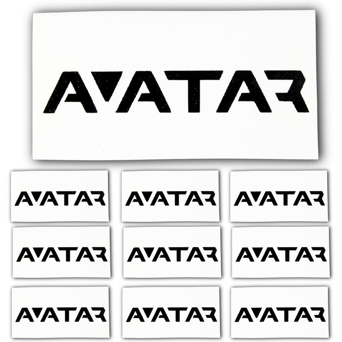 0 Gauge 3:1 Heat Shrink with Deaf Bonce / Avatar Logo 10 Pack White