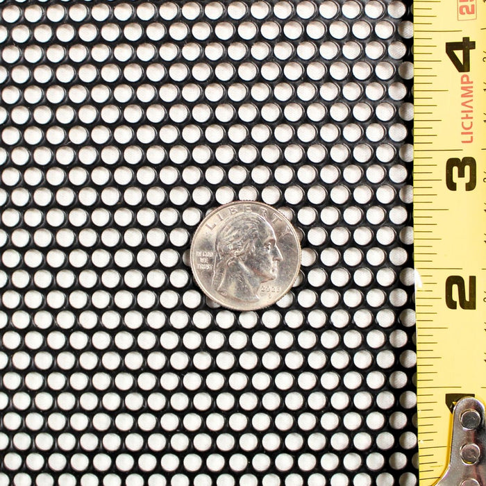 Audiopipe 3x5' Black Metal Finish Mesh Grill Sheet Staggered Row 5/32" Holes