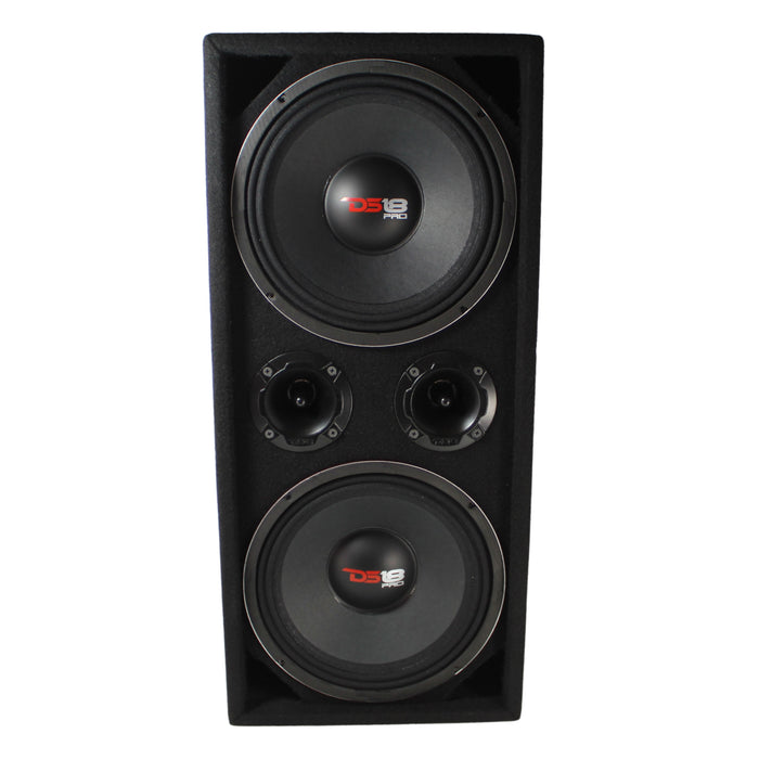 DS18 Pro Audio Fullrange Box w/ Dual 10" Loudspeakers & Dual 3" Bullet Tweeters