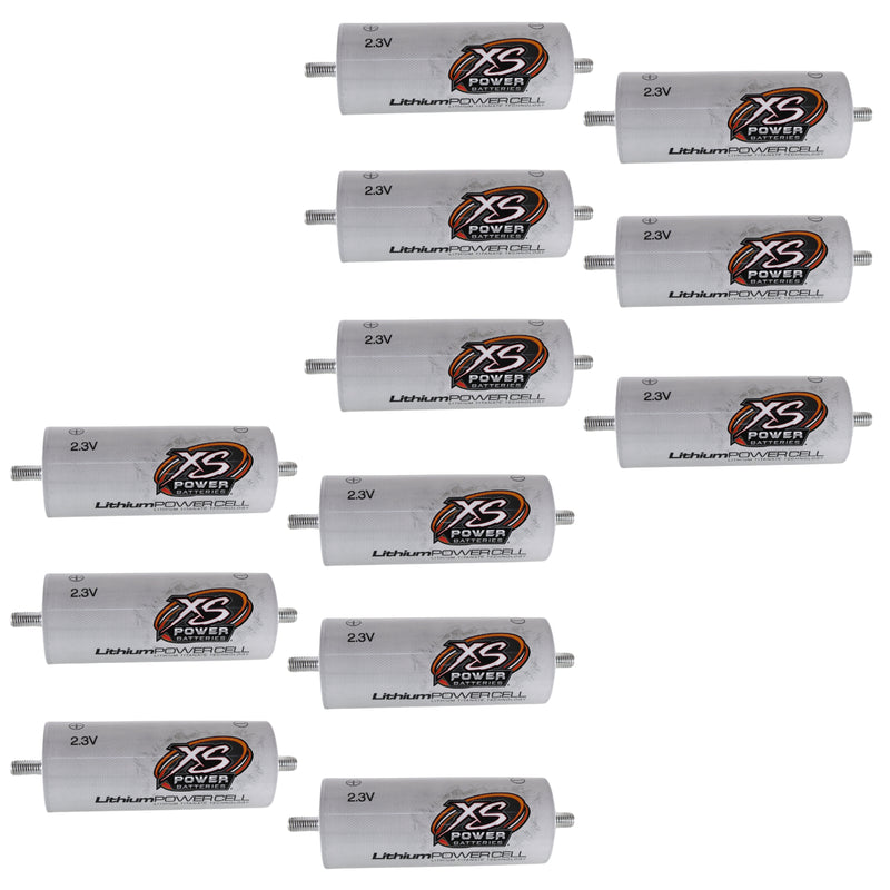 XS Power 12 Pack DIY Kit White 45AH LTO Cell Bank 2.3v W/ Dog Bones & Balancer